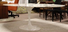 Mid-Century Modern Original Eero Saarinen Knoll Oval Marble Dining Table