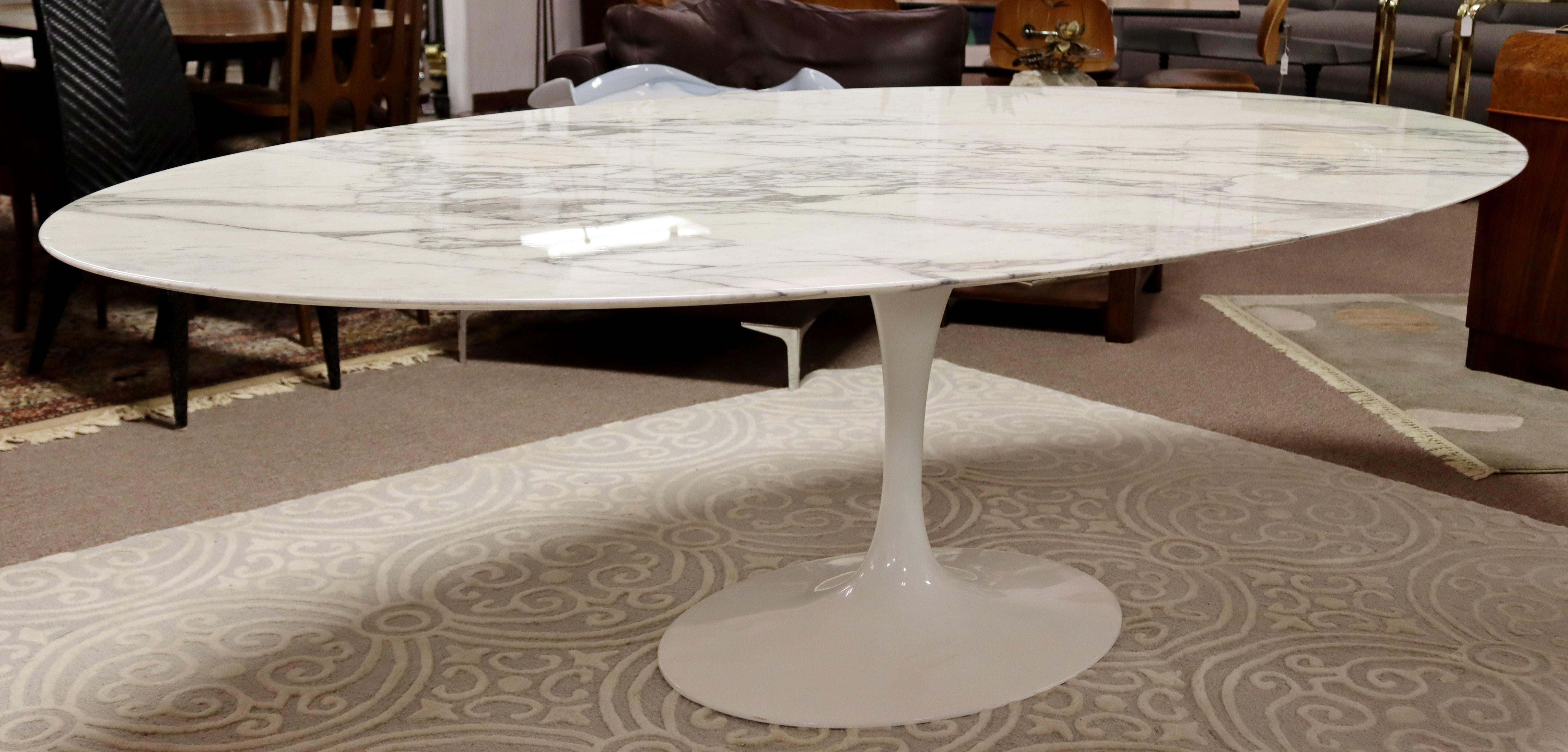 Mid-Century Modern Original Eero Saarinen Knoll Oval Marble Dining Table 3