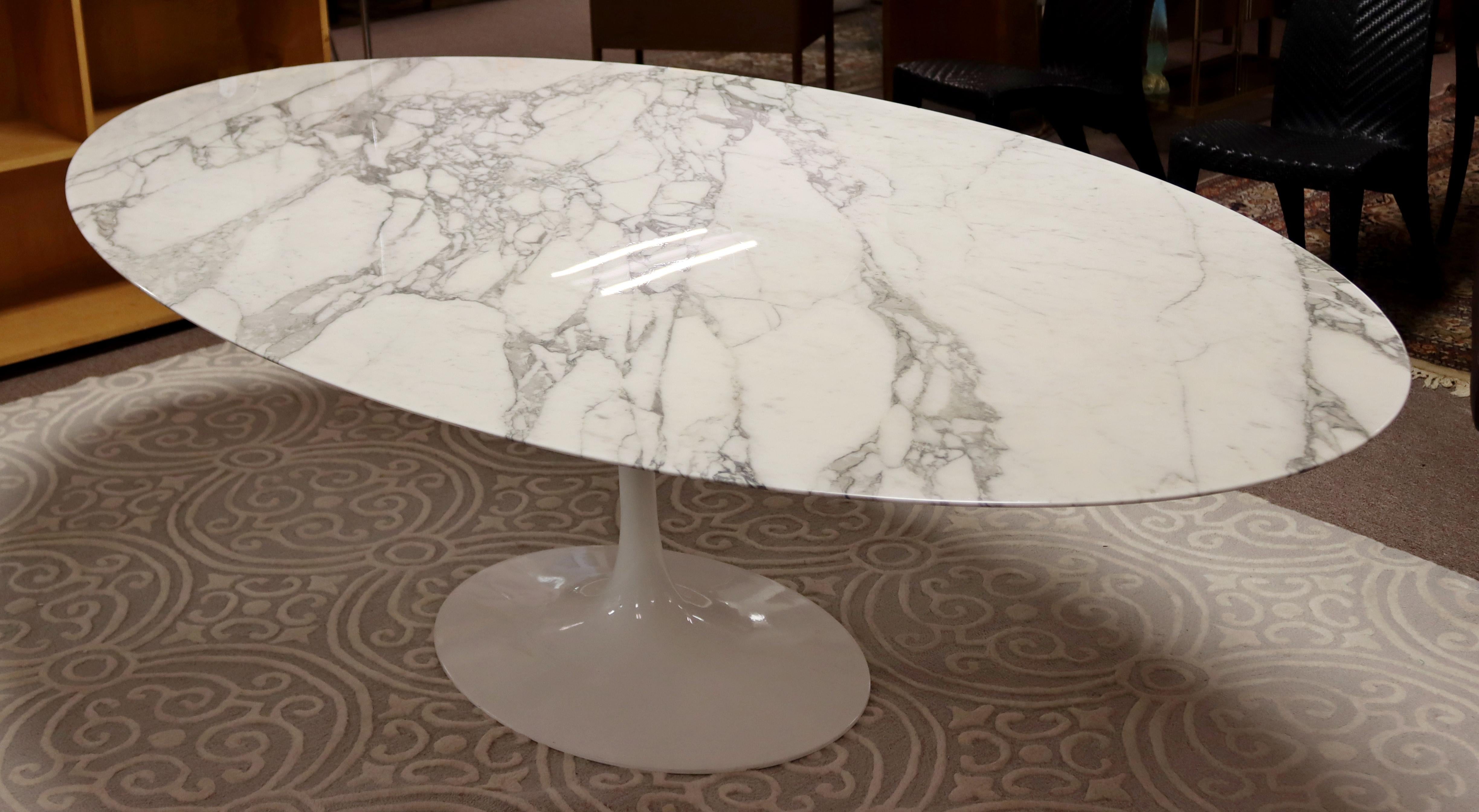 Mid-Century Modern Original Eero Saarinen Knoll Oval Marble Dining Table 4