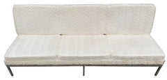 Mid-Century Modern Original Florence Knoll Loveseat 3-Seat Sofa Chenille