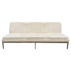 Mid-Century Modern Original Florence Knoll Loveseat 3-Seat Sofa Chenille