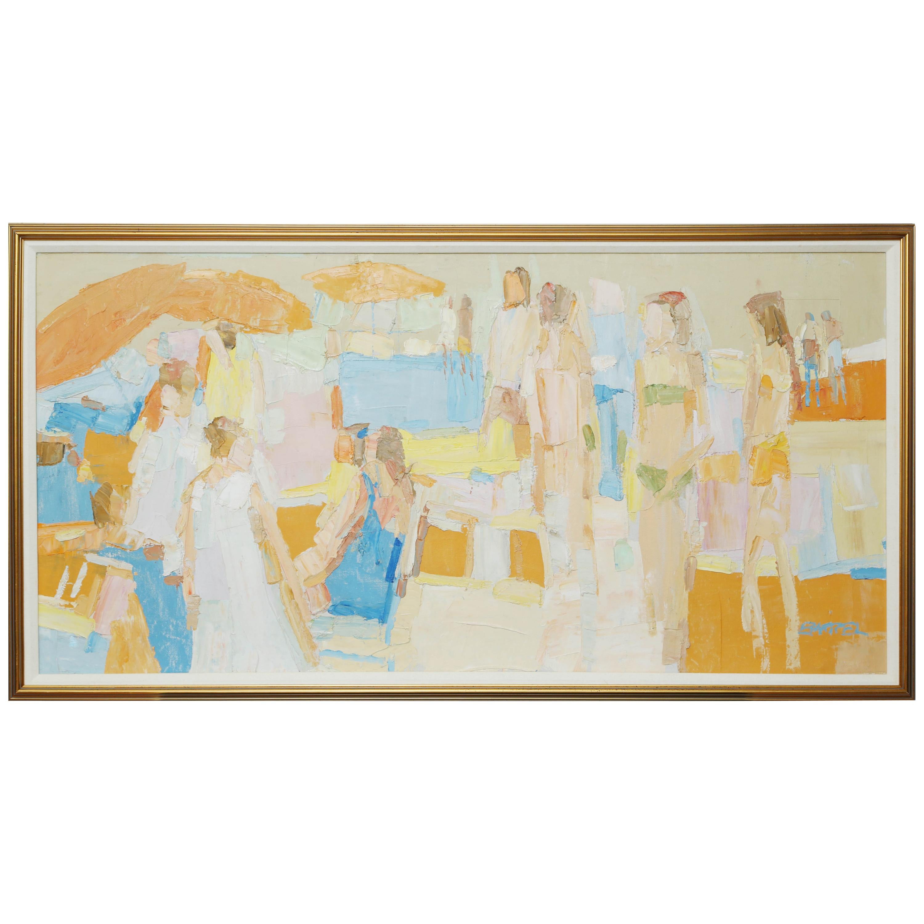 Mid-Century Modern Original Oil by George Barrel