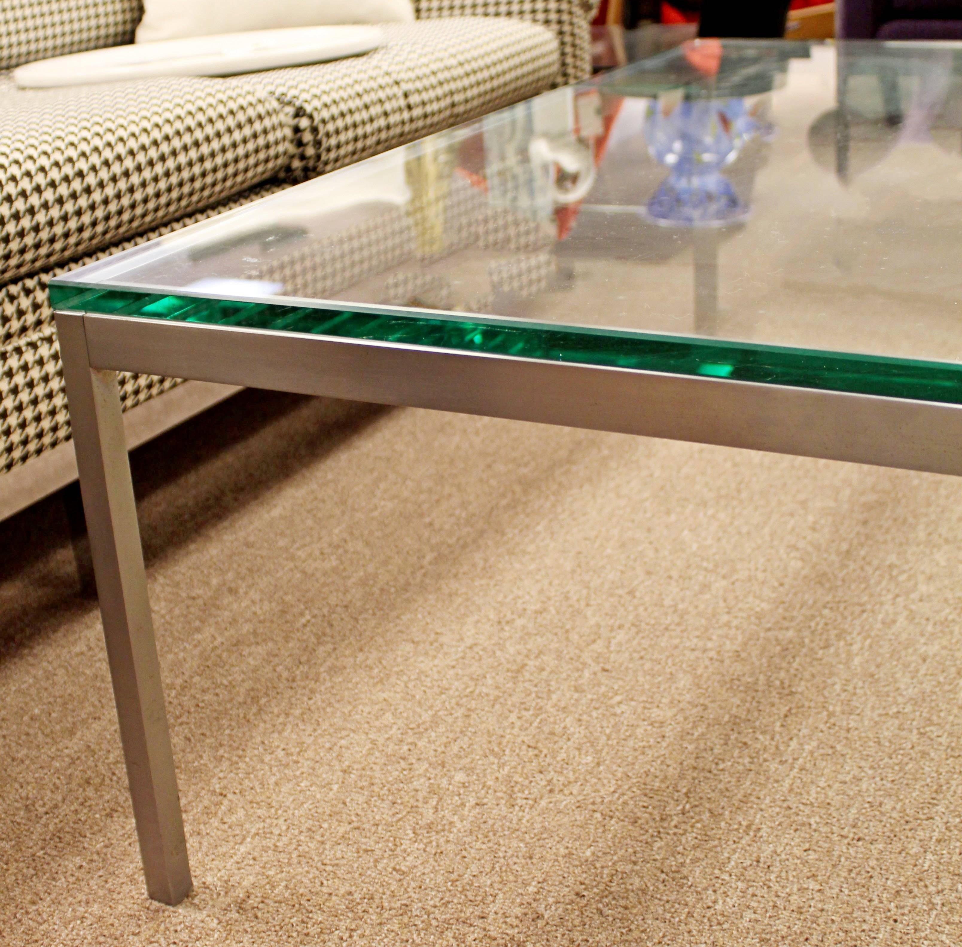 knoll square glass coffee table
