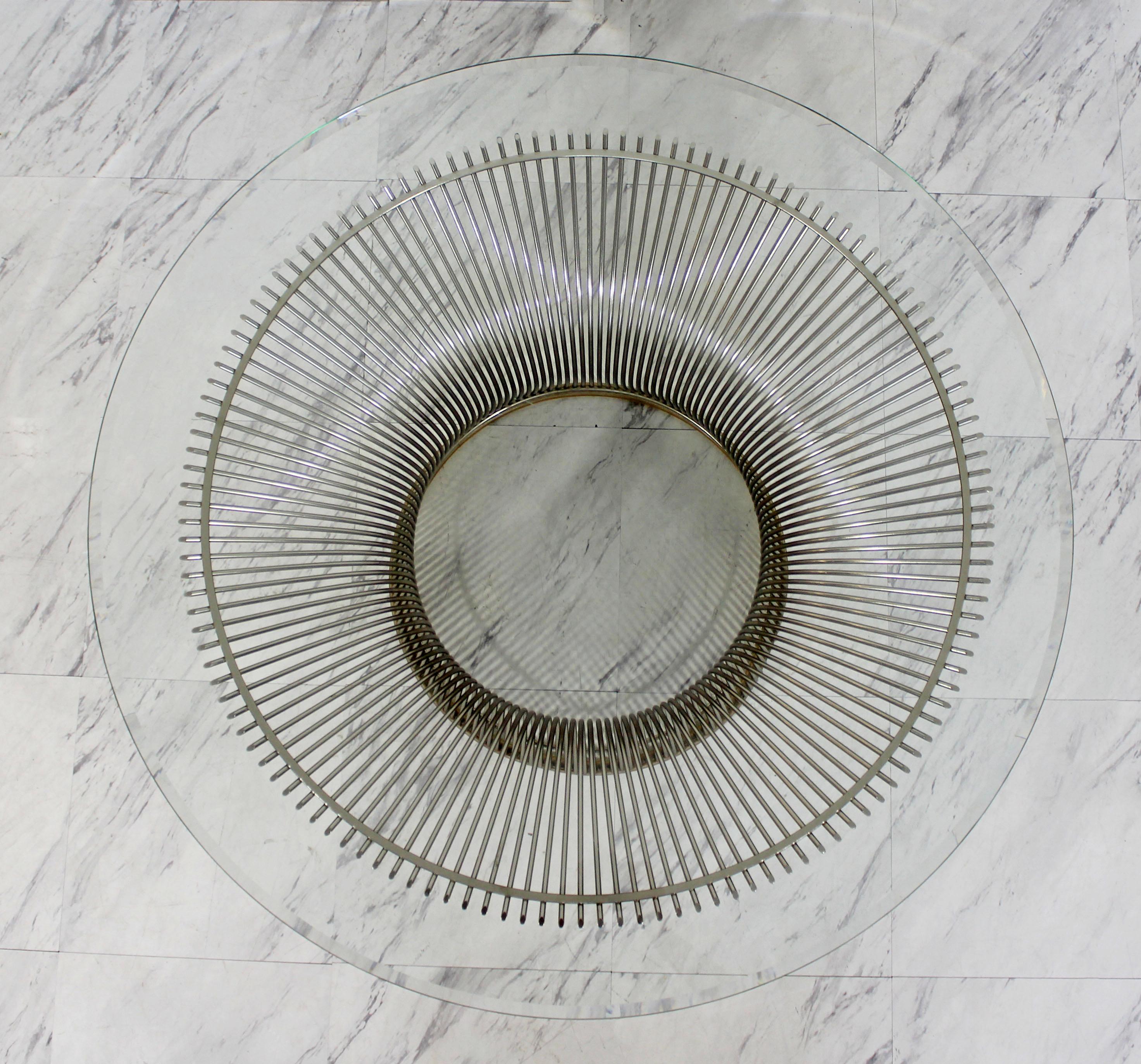 Mid-Century Modern Original Warren Platner Knoll Wire Glass Coffee Table, 1966 In Good Condition In Keego Harbor, MI