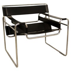 Mid-Century Modern Original Wassily Black Leather Chair