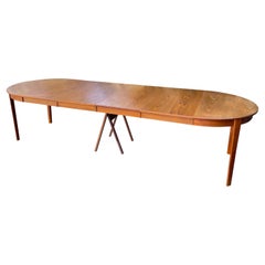 Mid-Century Modern Orte Mobelfabrik Teak Extension Dining Table, Denmark, 1960
s