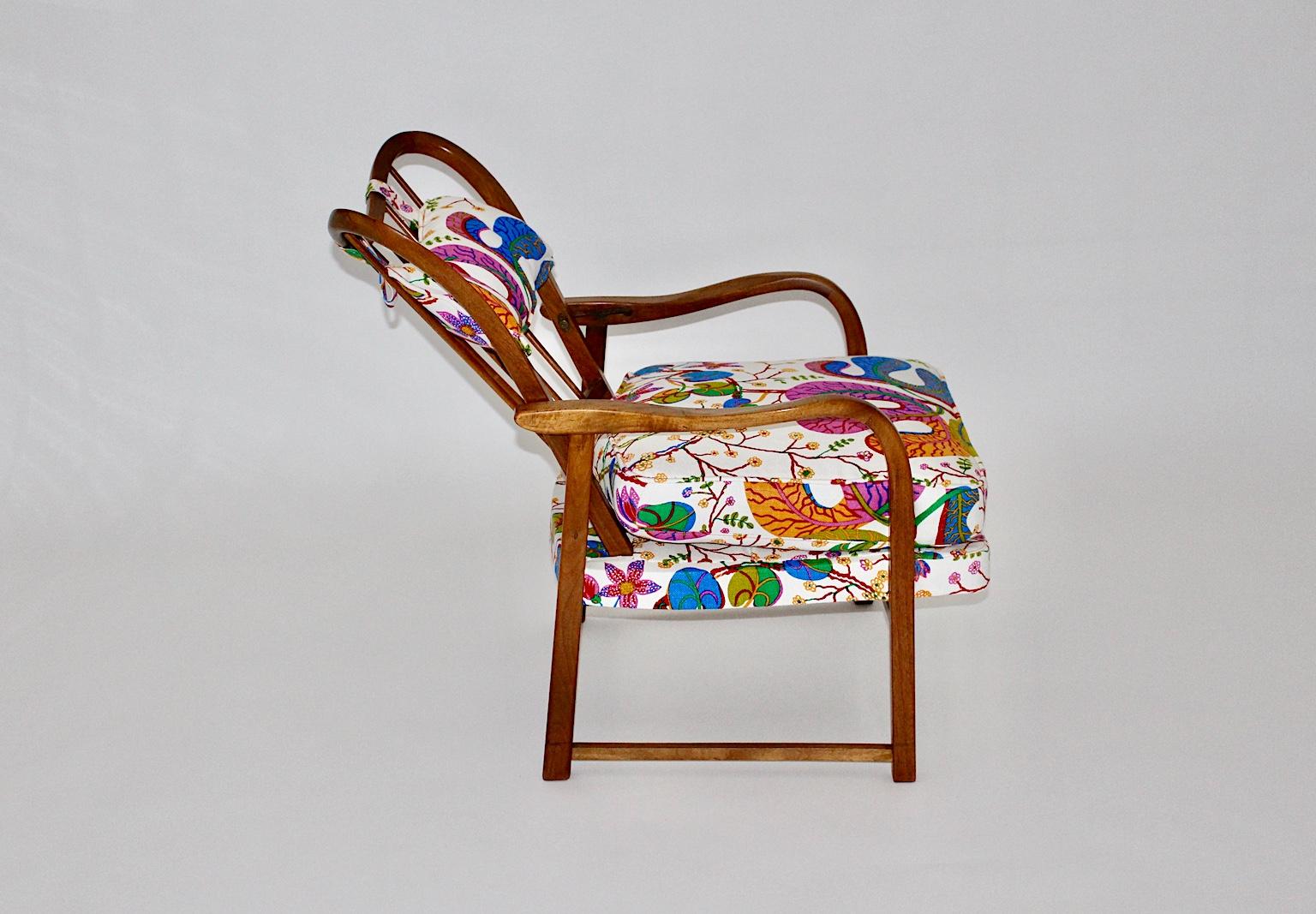Mid-Century Modern Oswald Haerdtl Attributed Vintage Walnut Lounge Chair, 1950 For Sale 1