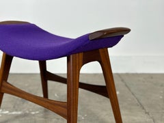 Mid Century Modern Ottoman Fußhocker von Westnofa - Vintage Teak Fußhocker