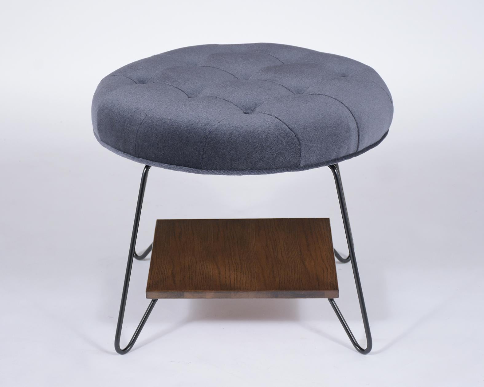 Hand-Crafted Mid-Century Modern Ottoman