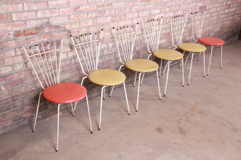 Mid-20th Century Mid-Century Modern Outdoor Dining Chairs by Reilly Wolff, Set of Six For Sale