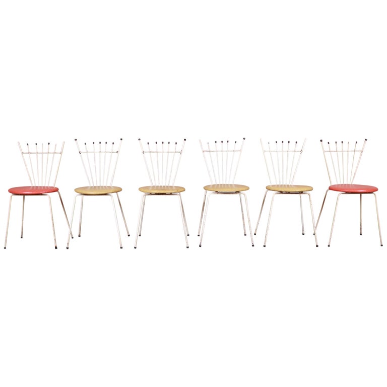 Mid-Century Modern Outdoor Dining Chairs by Reilly Wolff, Set of Six For Sale