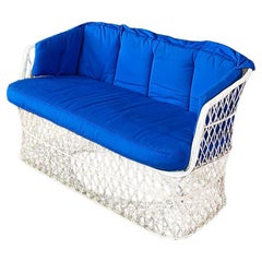 Vintage Mid-Century Modern Outdoor Fiberglass Patio Sofa by Russell Woodard