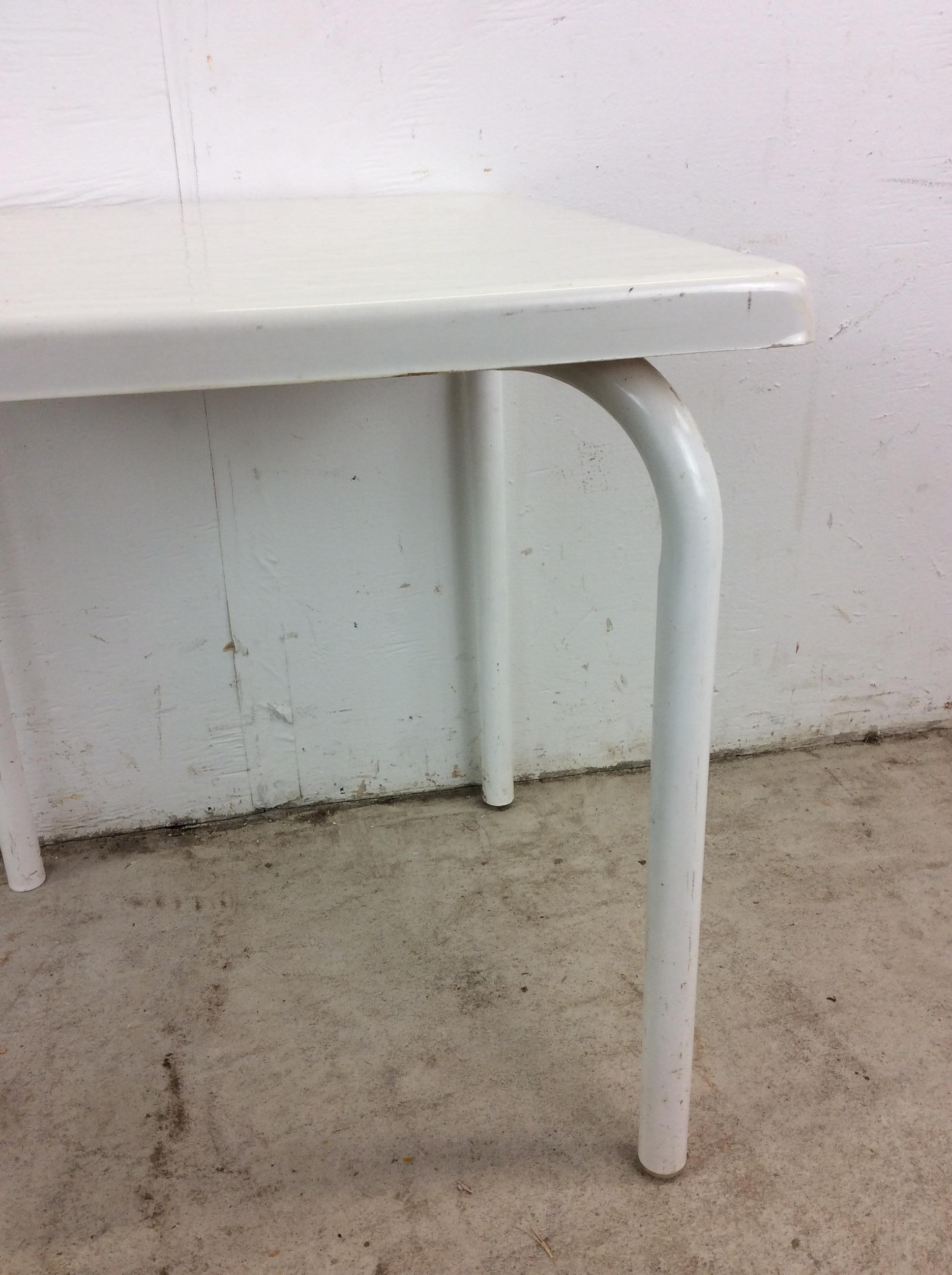 Aluminium Table d'appoint pour patio extérieur avec plateau en fibre de verre en vente