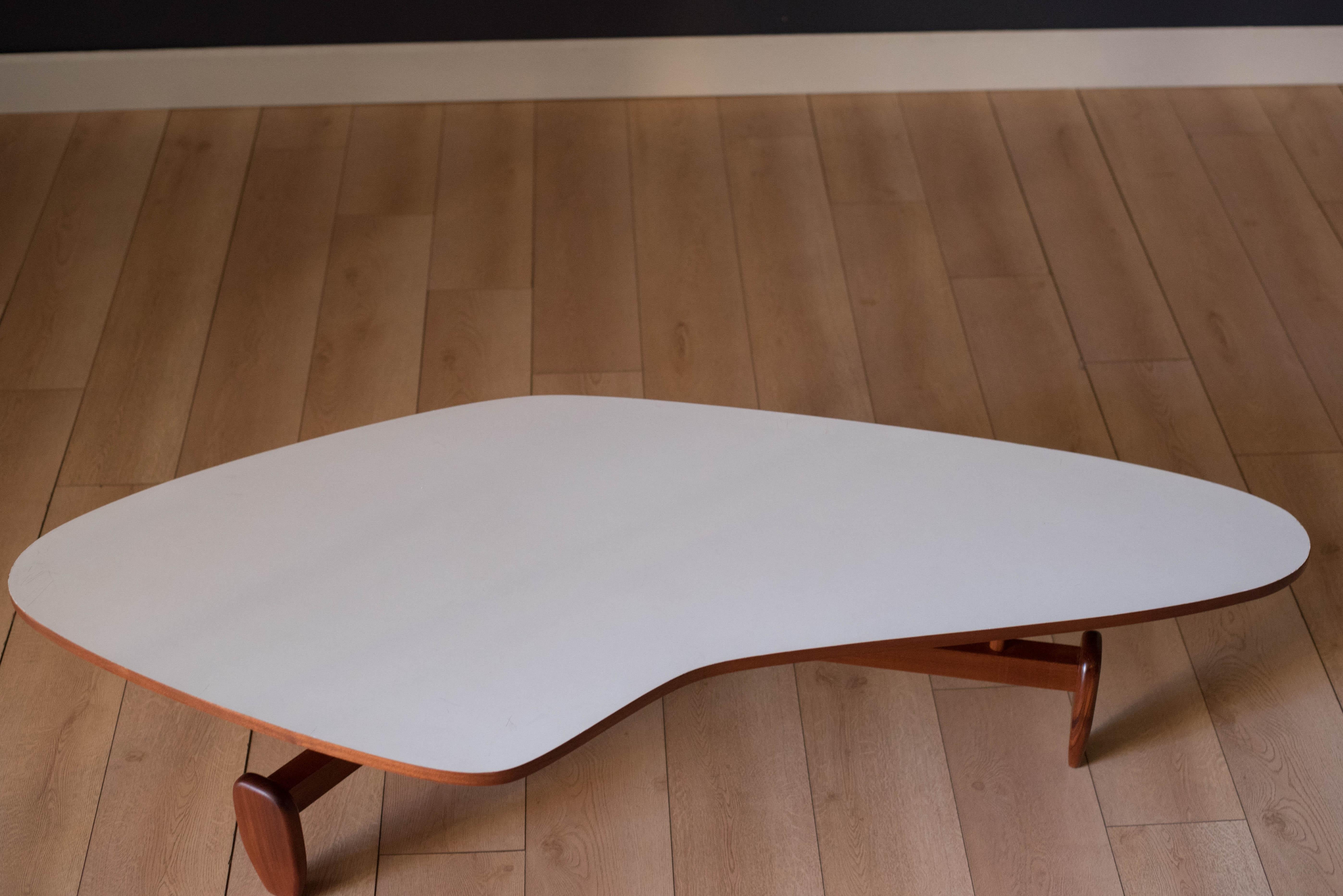 American Mid-Century Modern Outrigger Coffee Table by John Keal for Brown Saltman