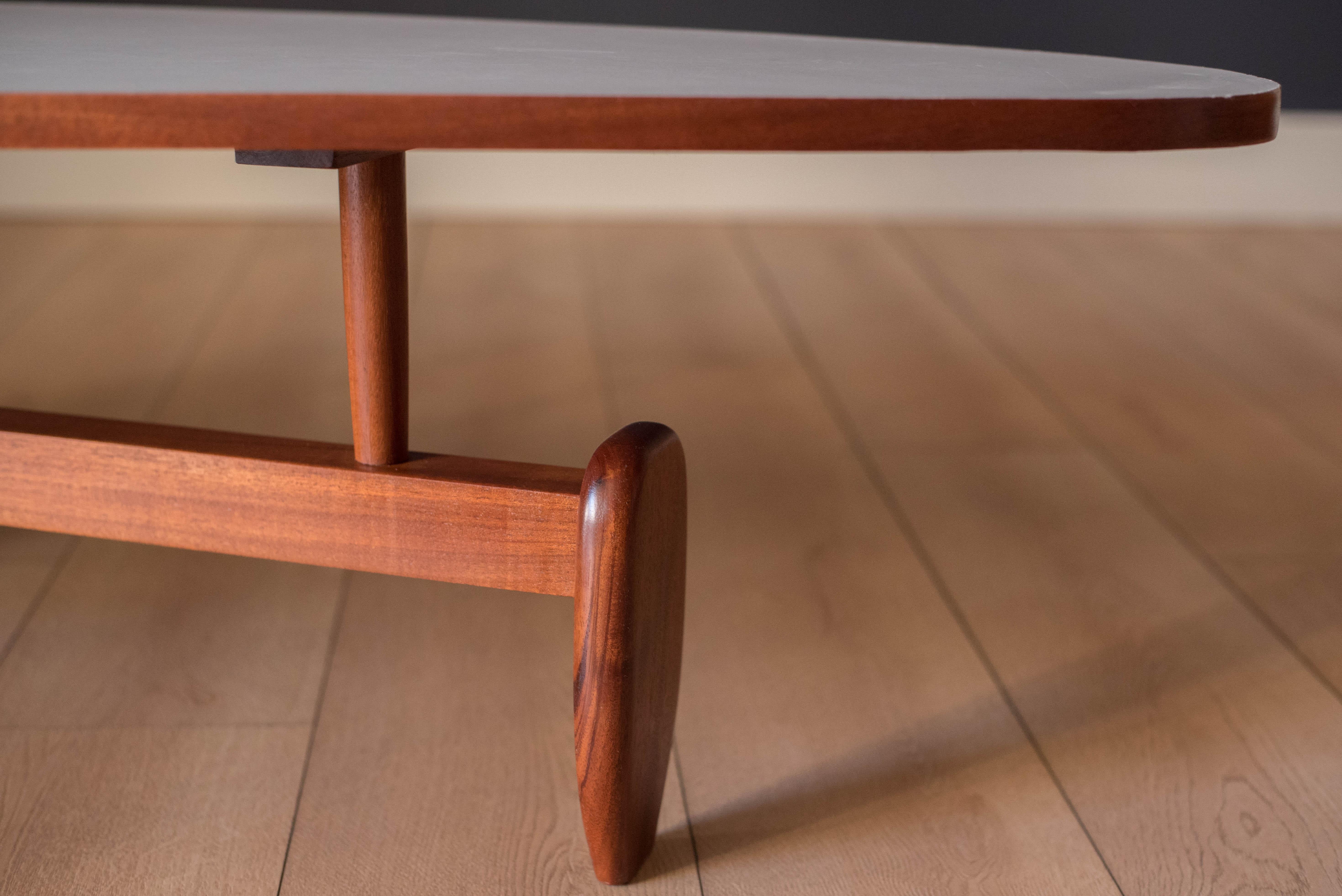 Mid-20th Century Mid-Century Modern Outrigger Coffee Table by John Keal for Brown Saltman