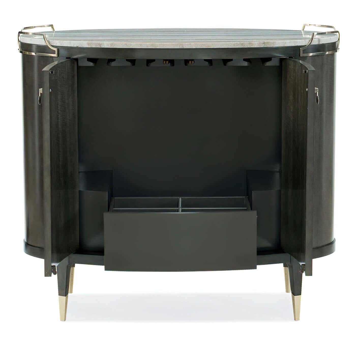 black bar cabinet modern