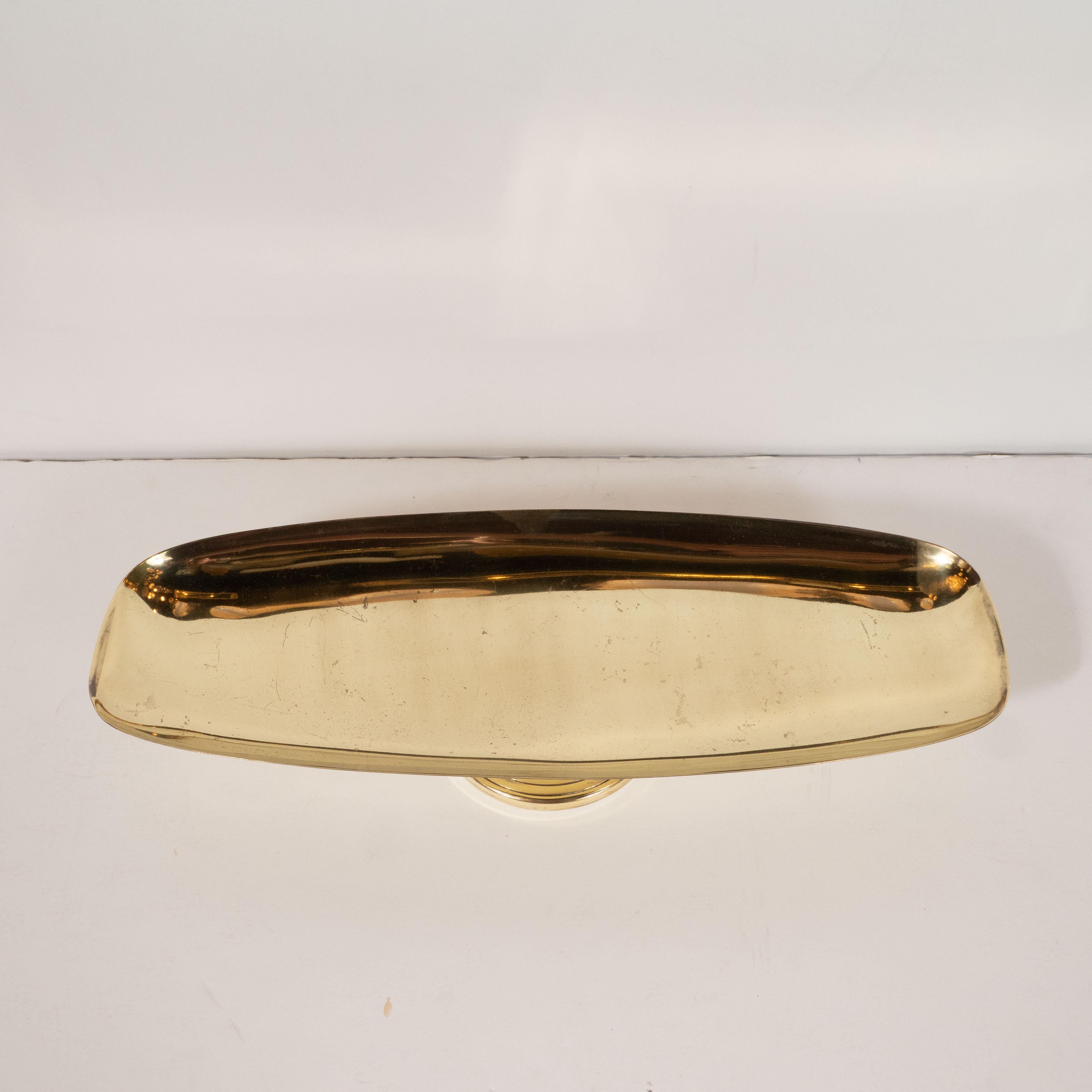 Mid-20th Century Mid-Century Modern Oval Brass Dish by Tommi Parzinger for Dorlyn Silversmiths