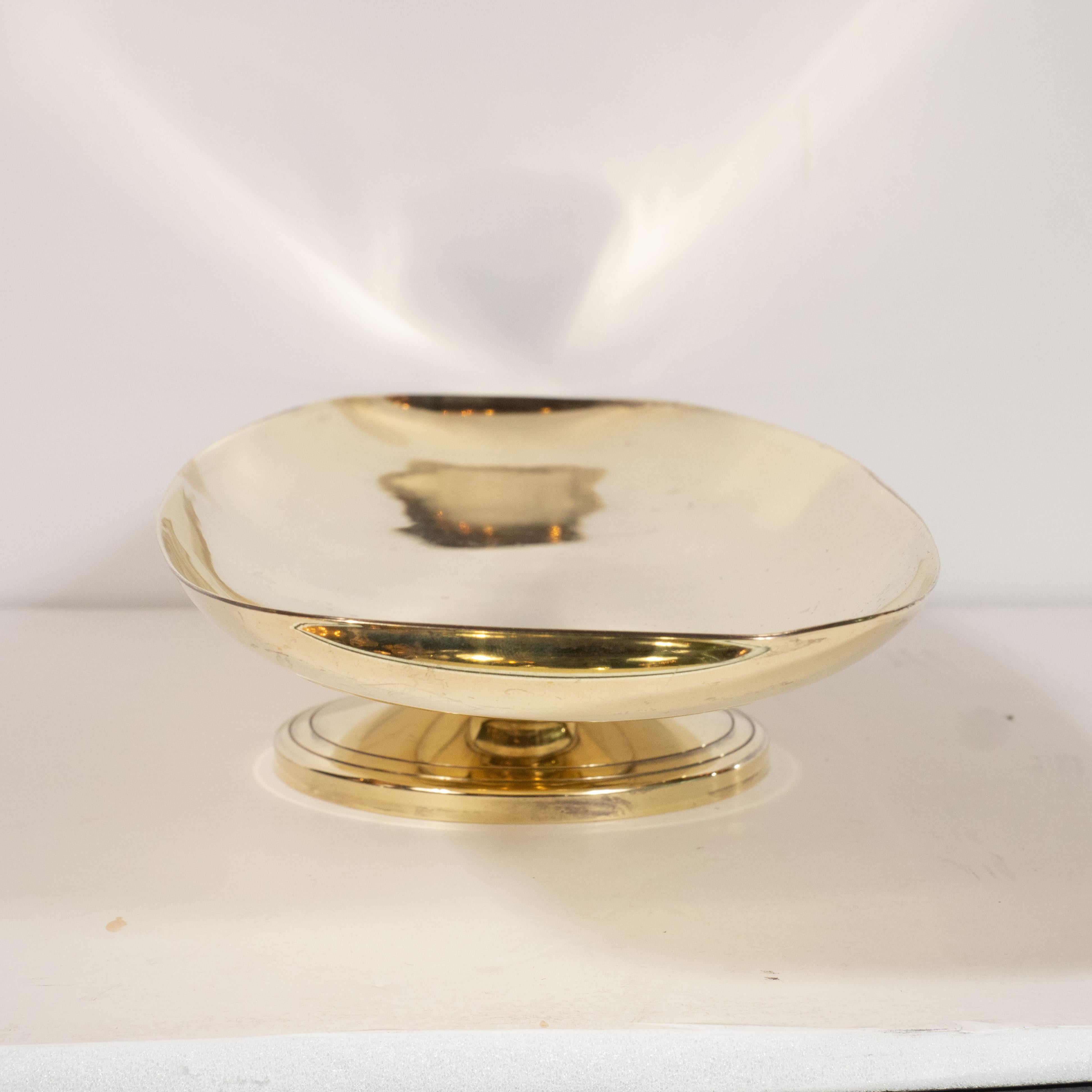 Mid-Century Modern Oval Brass Dish by Tommi Parzinger for Dorlyn Silversmiths 3