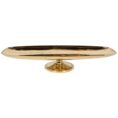 Mid-Century Modern Oval Brass Dish by Tommi Parzinger for Dorlyn Silversmiths