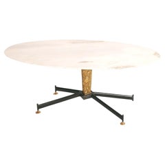 Mid-Century Modern Oval Coffee Table By Permanente Mobili di Cantù