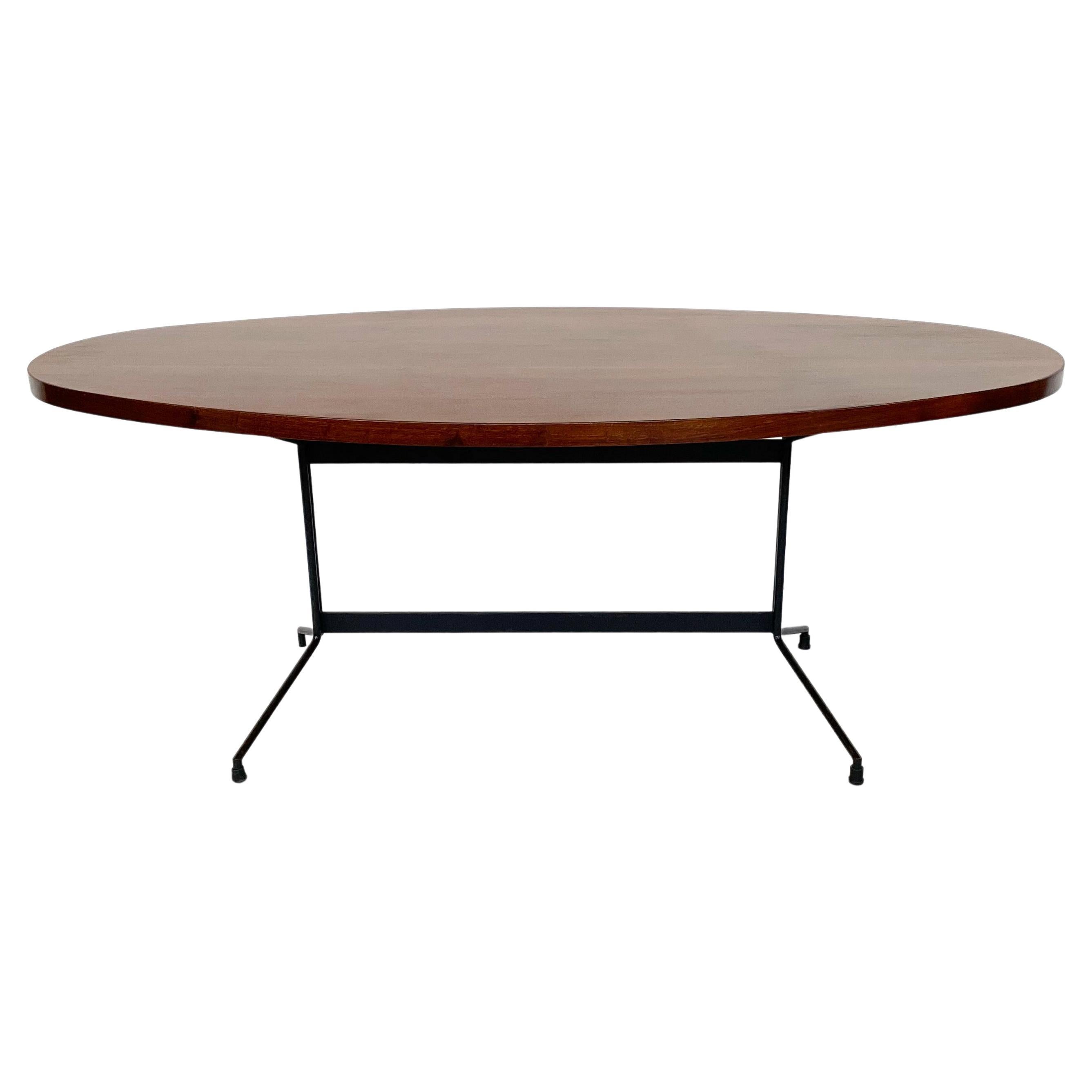 Mid-Century Modern Oval Dining Table