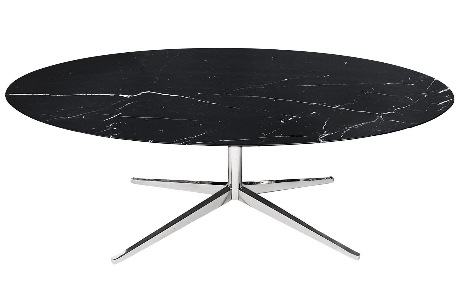 Late 20th Century Mid-Century Modern Oval Marble Dining Table or Desk by Florence Knoll for Knoll