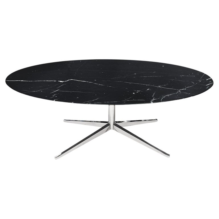 Mid-Century Modern Oval Marble Dining Table or Desk by Florence Knoll for Knoll For Sale