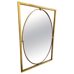Miroir ovale moderne du milieu du siècle dernier