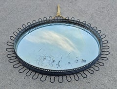 Mid Century Modern Oval Sunburst Mirror by Josef Frank, West Germany 1960s