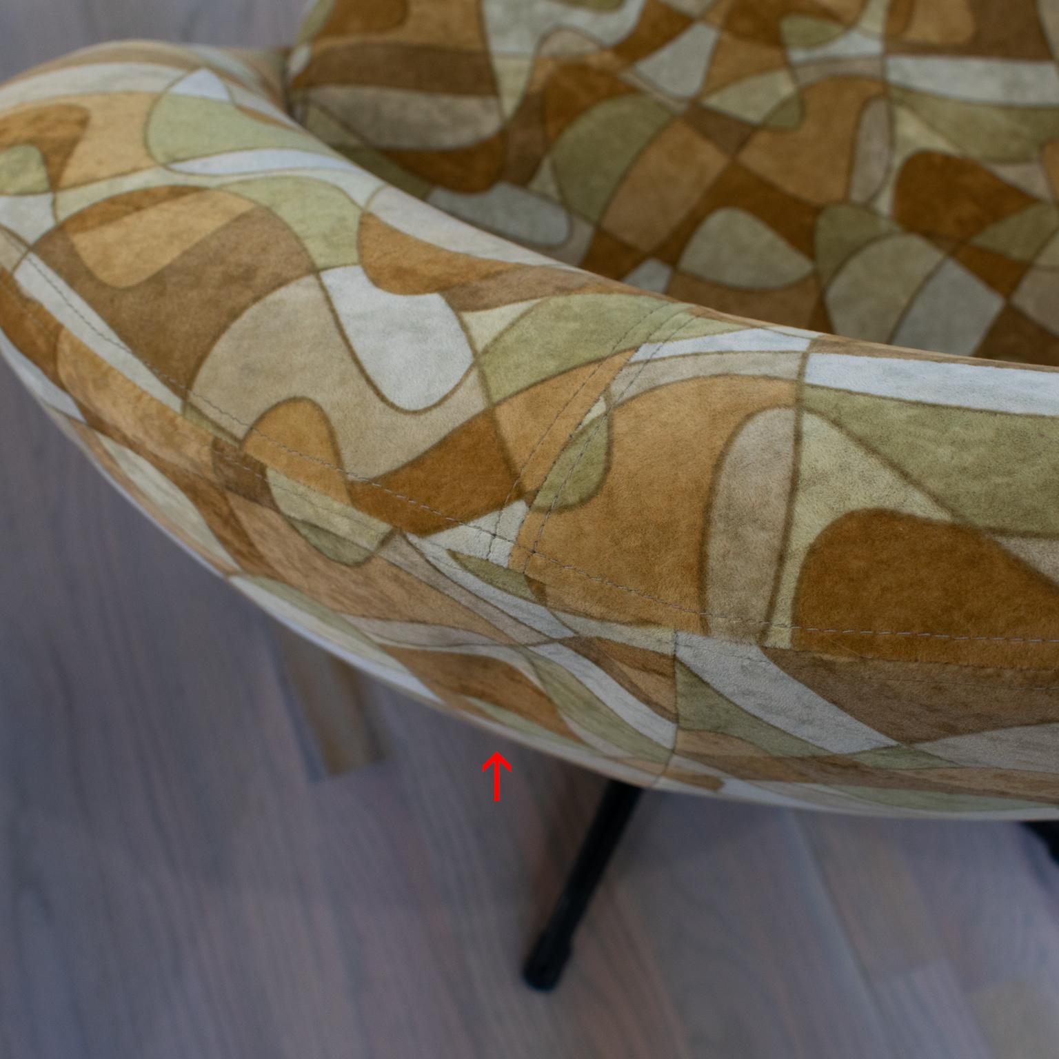 Mid-Century Modern Overman Sweden Pod Swivel Lounge Chair Armchair, a pair 10