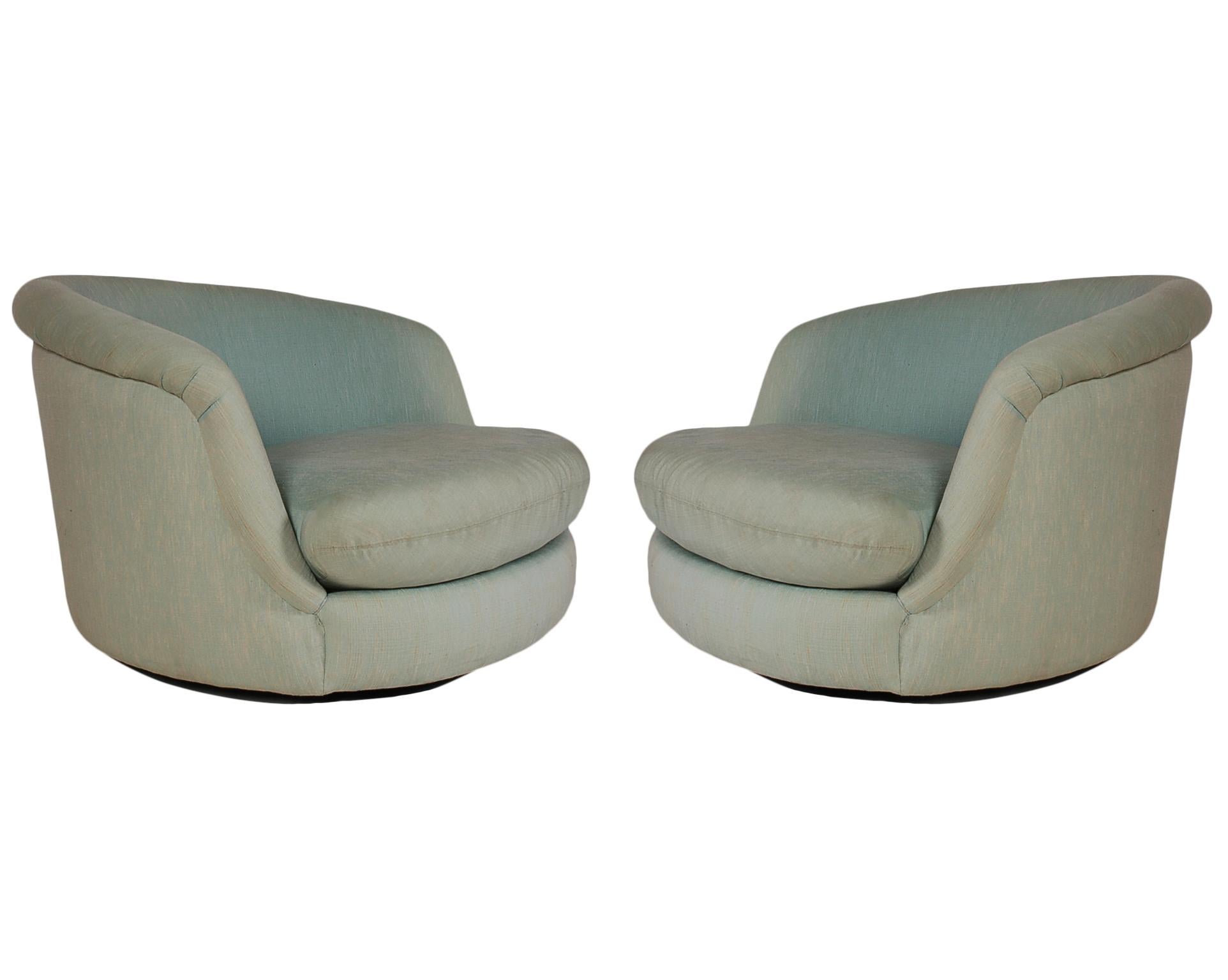 Mid-Century Modern Chaises longues oversize de style moderne du milieu du siècle, par Milo Baughman en vente