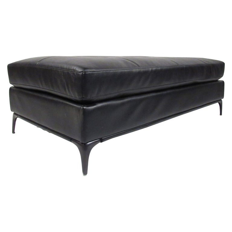 MidCentury Modern Oversized Vinyl Bench or Ottoman For Sale at 1stDibs
