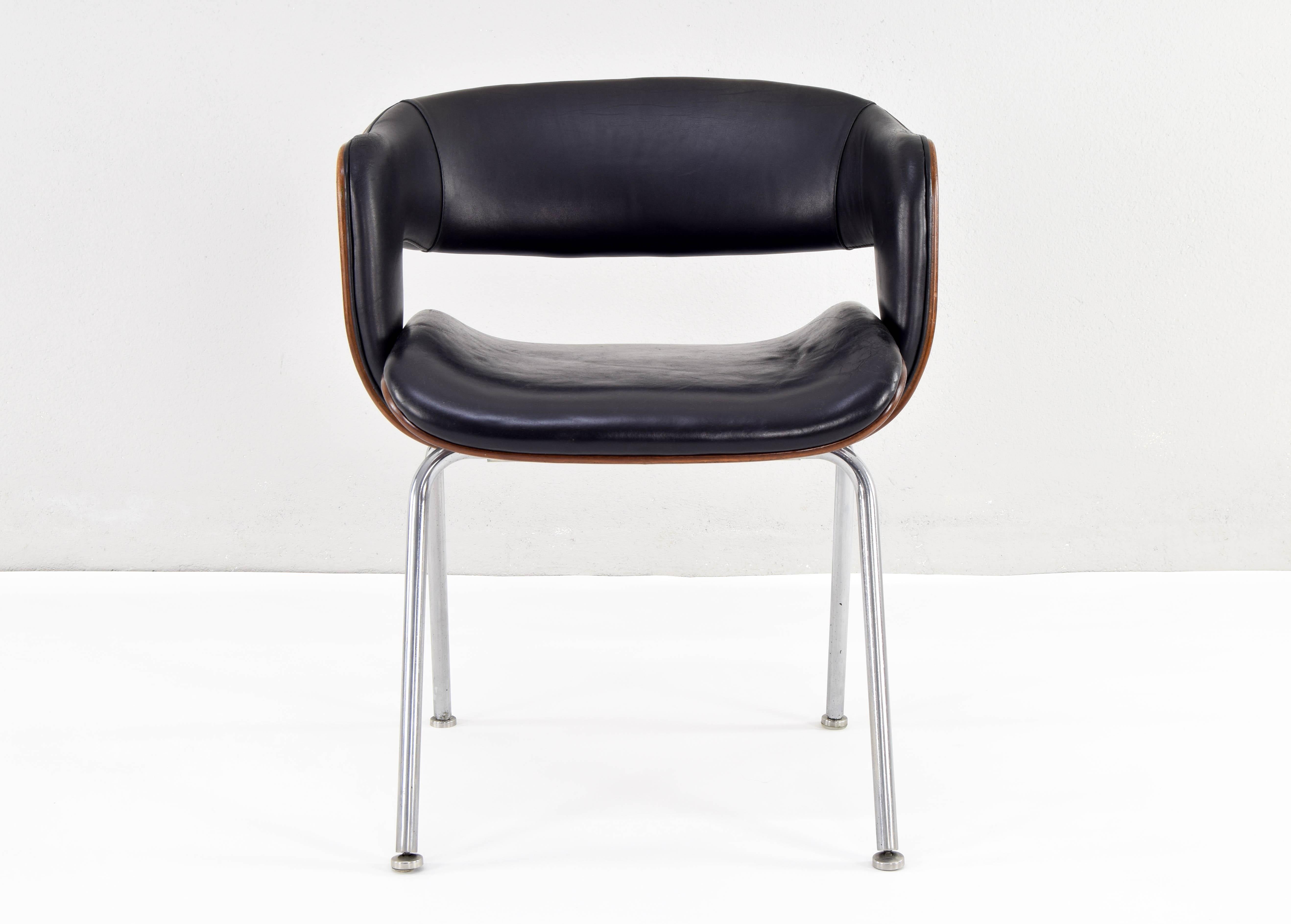 Leather Mid-Century Modern Oxford Chair by Martin Grierson for Arflex, Spain, 1963