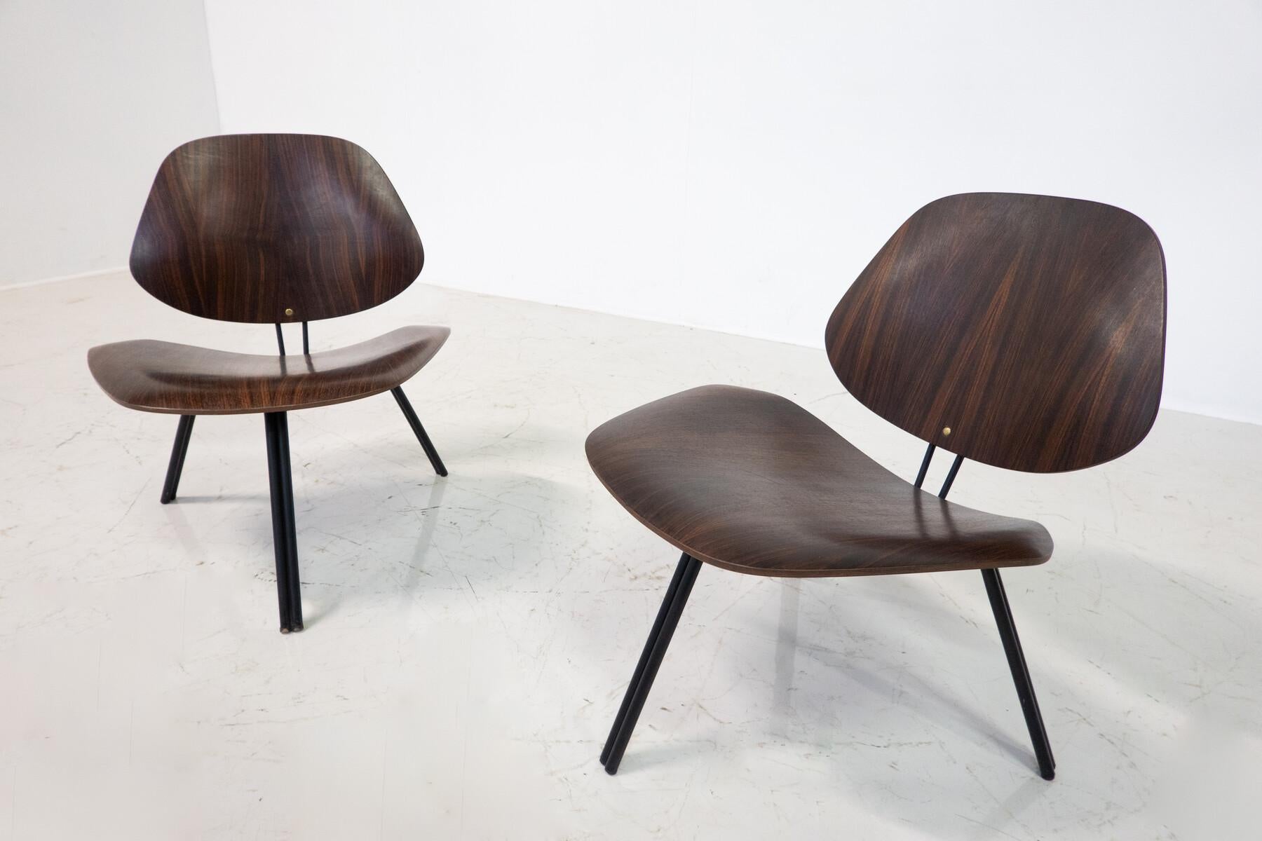 Moderne P31-Stühle aus der Mitte des Jahrhunderts von Osvaldo Borsani, Tecno, 1950er Jahre (Mitte des 20. Jahrhunderts) im Angebot