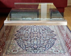 Mid-Century Modern Pace Waterfall Coffee Table Chrome & Glass 1970s