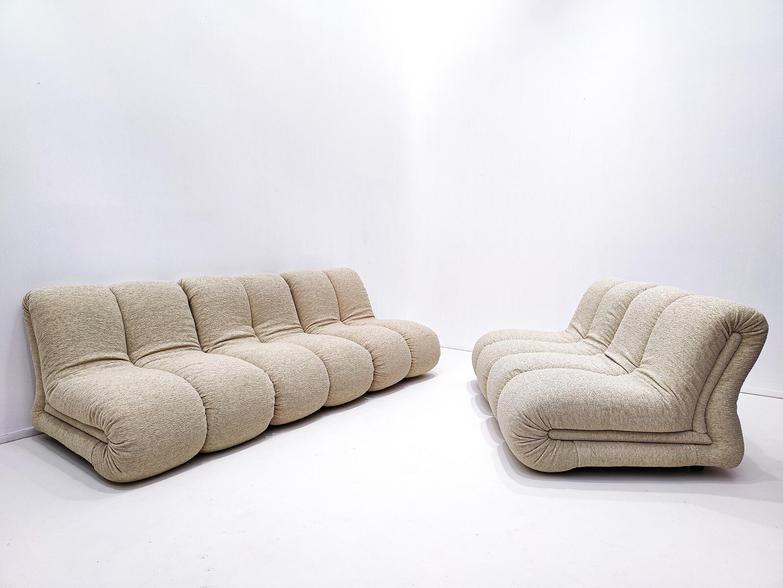 European Mid-Century Modern Pagru Modular Sofa by Claudio Vagnoni for 1P, Italy, 1960s For Sale