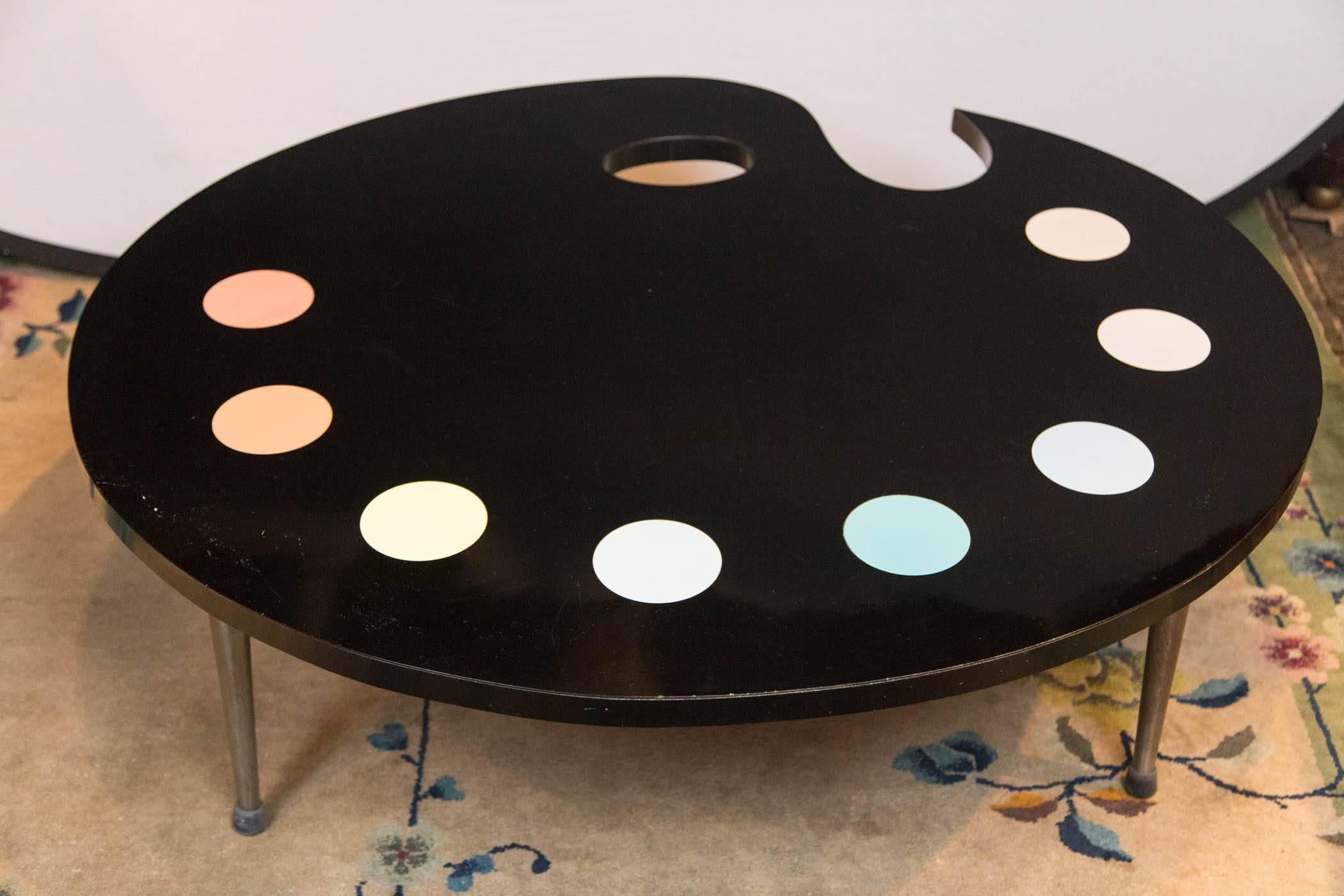 Mid-Century Modern Painter's Palette Coffee Table In Excellent Condition In Stamford, CT