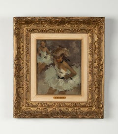 Modernes Gemälde aus der Mitte des Jahrhunderts – Ballett Tänzerin – Pierre Grisot