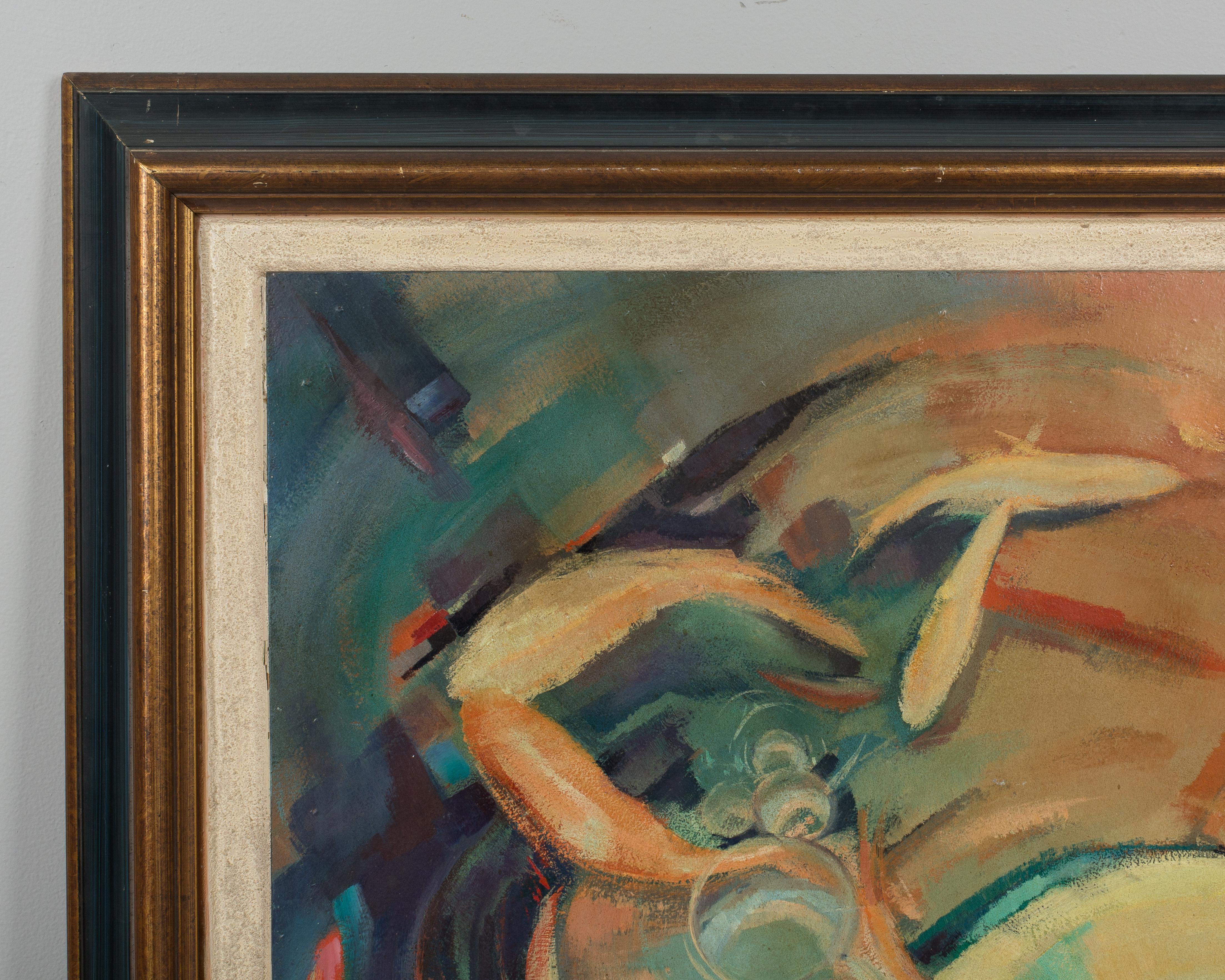 Mid-Century Modern Painting by Pat Greenwald 1