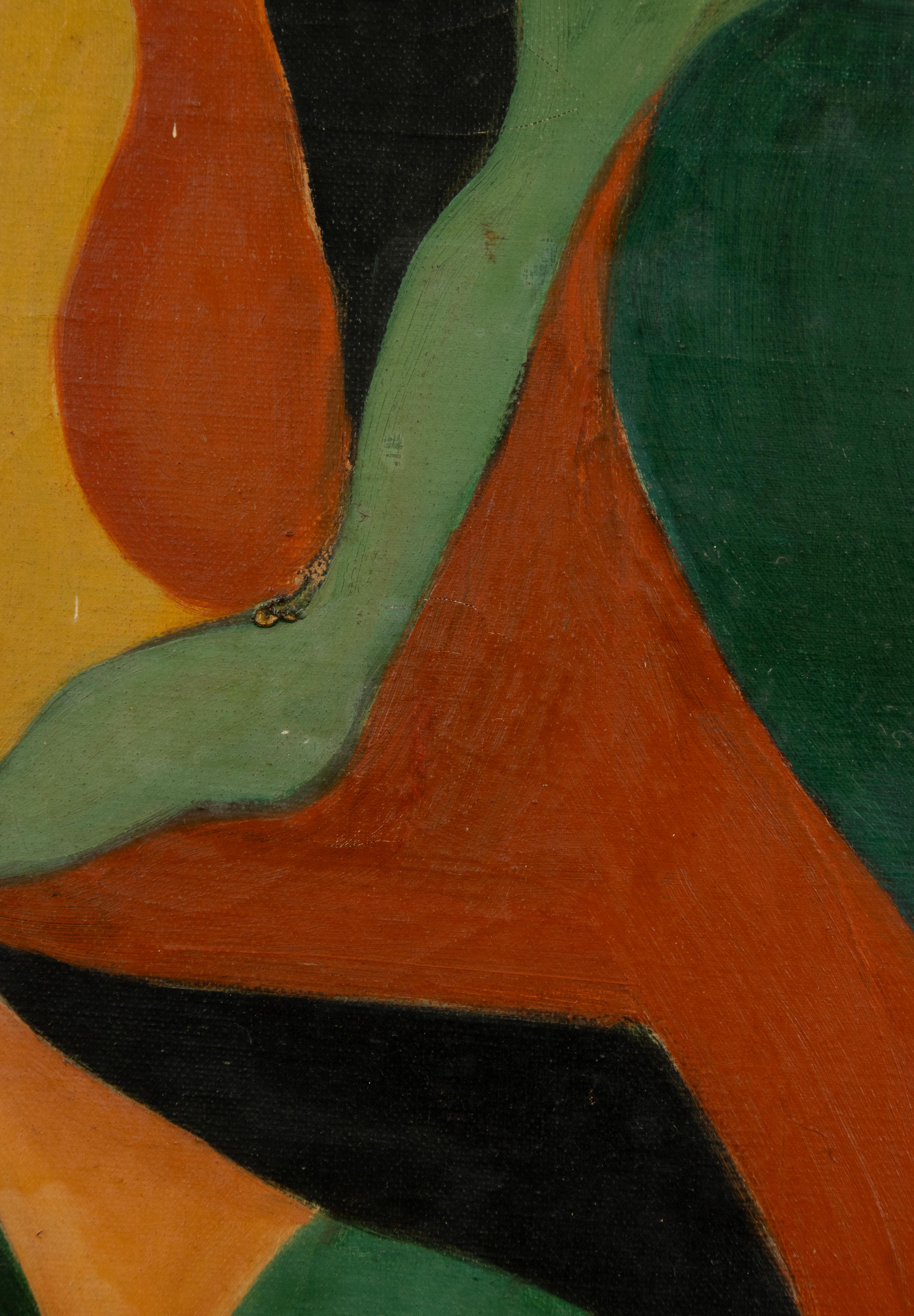 Mid-Century Modern Painting - Modernist Style - Louis van Mergel 1957 3