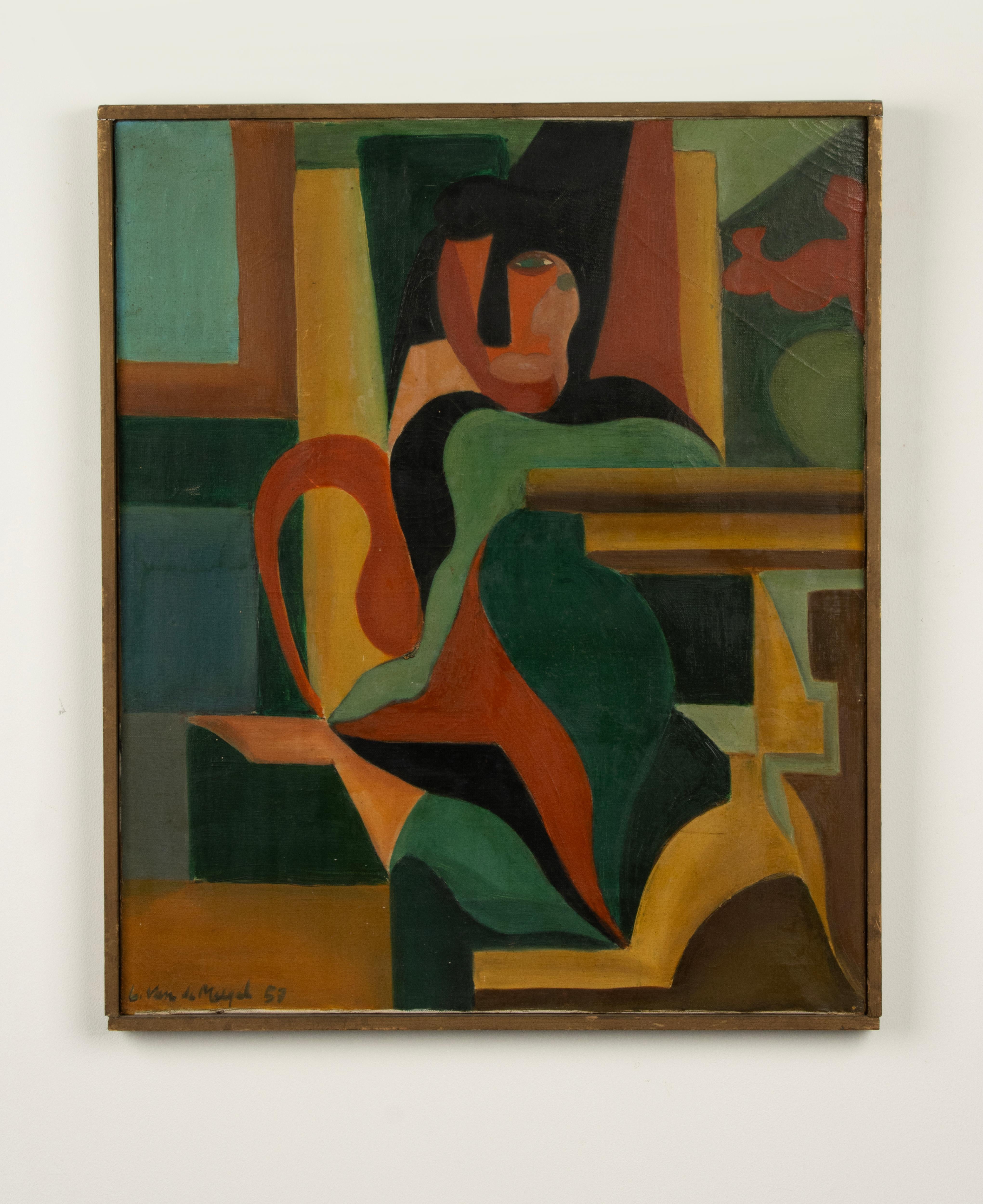 Belgian Mid-Century Modern Painting - Modernist Style - Louis van Mergel 1957