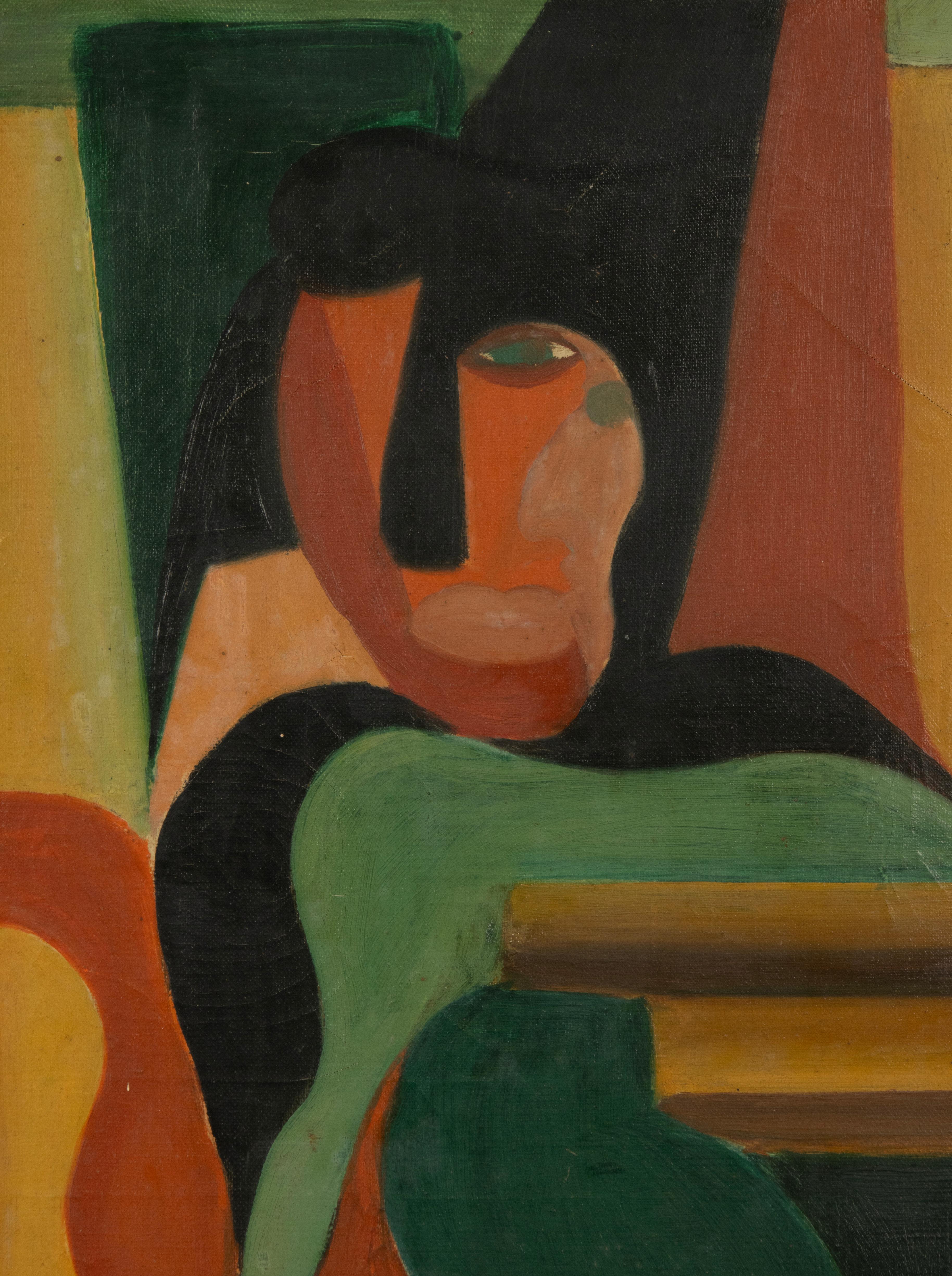Mid-Century Modern Painting - Modernist Style - Louis van Mergel 1957 In Good Condition In Casteren, Noord-Brabant