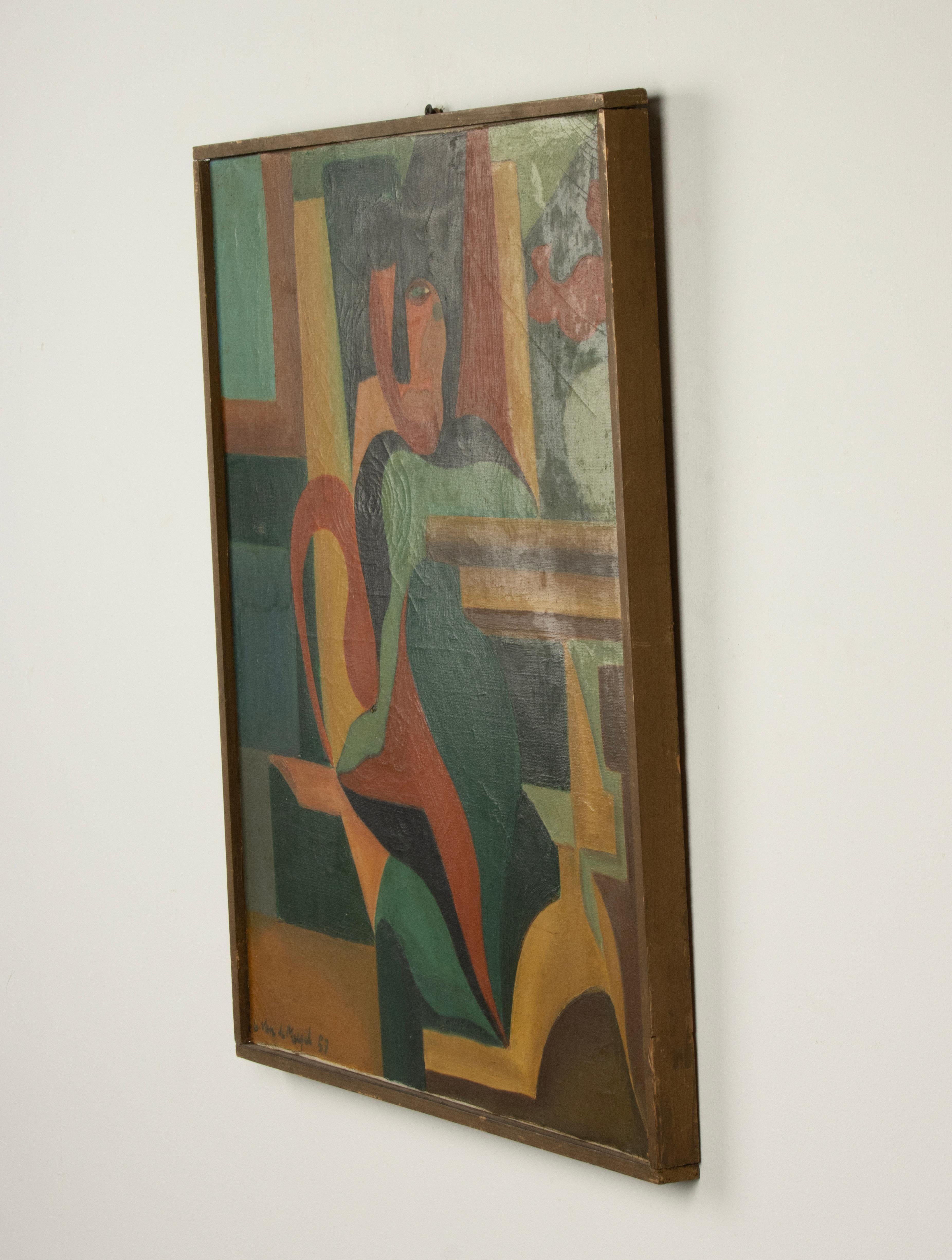 Mid-Century Modern Painting - Modernist Style - Louis van Mergel 1957 1