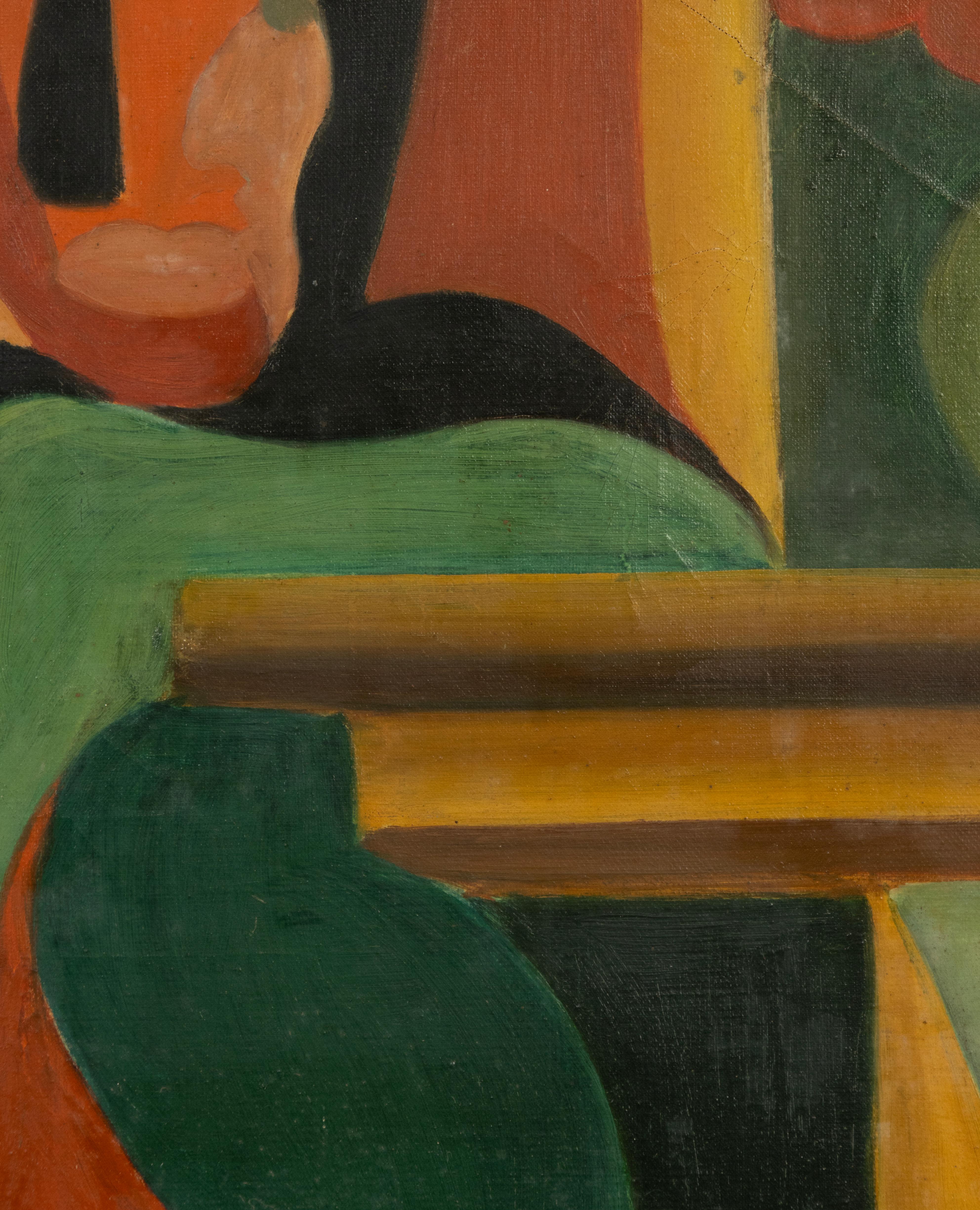 Mid-Century Modern Painting - Modernist Style - Louis van Mergel 1957 2