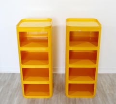 Mid-Century Modern Pair Acrylic Modular Shelving Systems Anna Castelli Kartell