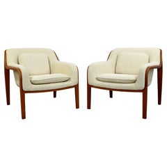 Mid-Century Modern Pair Bentwood Lounge Chairs by Bill Stephens for Knoll 1970s