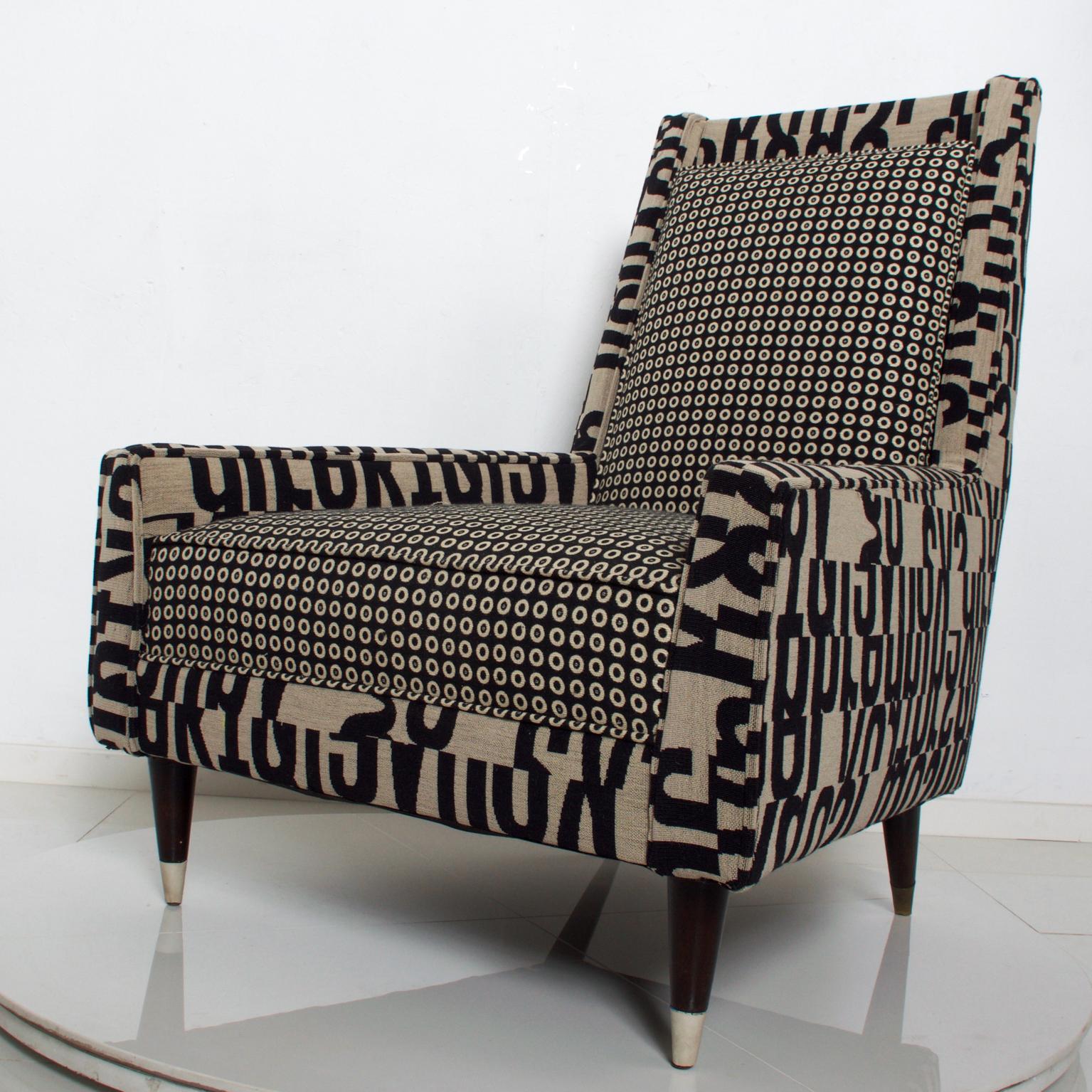Mexican Gio Ponti Style by Arturo Pani Wild Wingback Lounge Chairs Midcentury Pair 1969