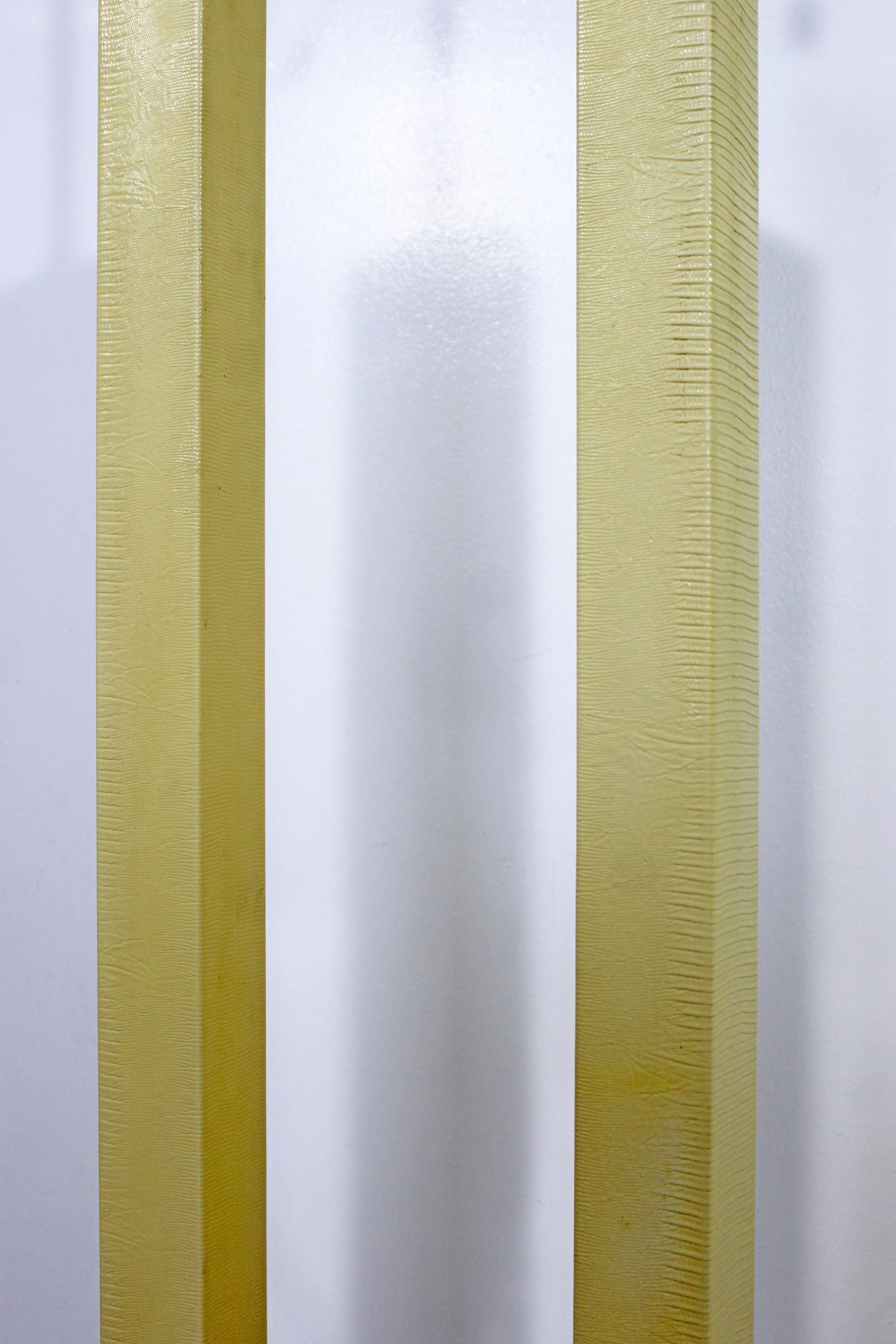 Mid-Century Modern Pair of Lizard Column Chrome Floor Lamps, Karl Springer 1970s 1