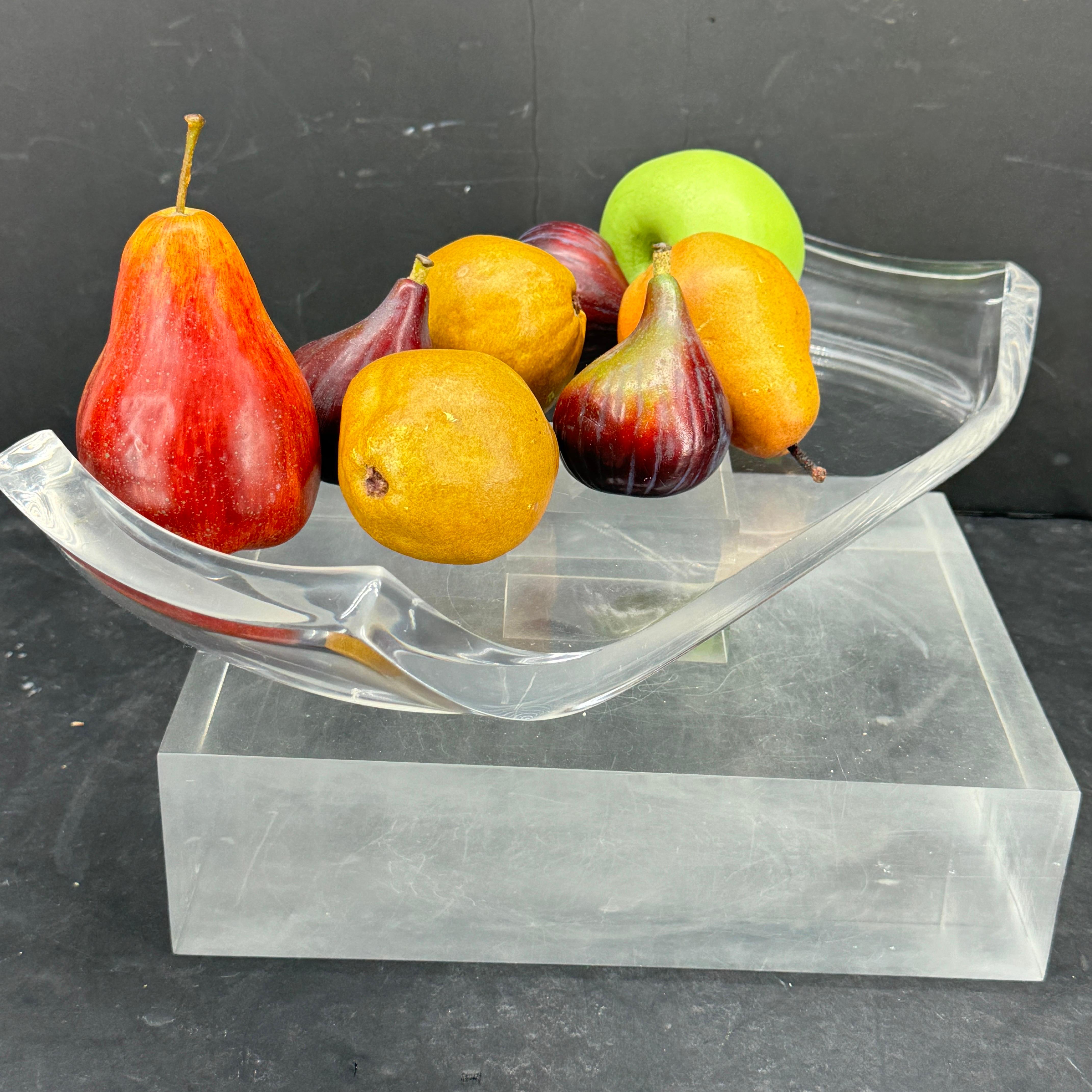 Mid-Century Modern Pair Lucite Serving Bar Tabletts Ritts Co. im Angebot 3