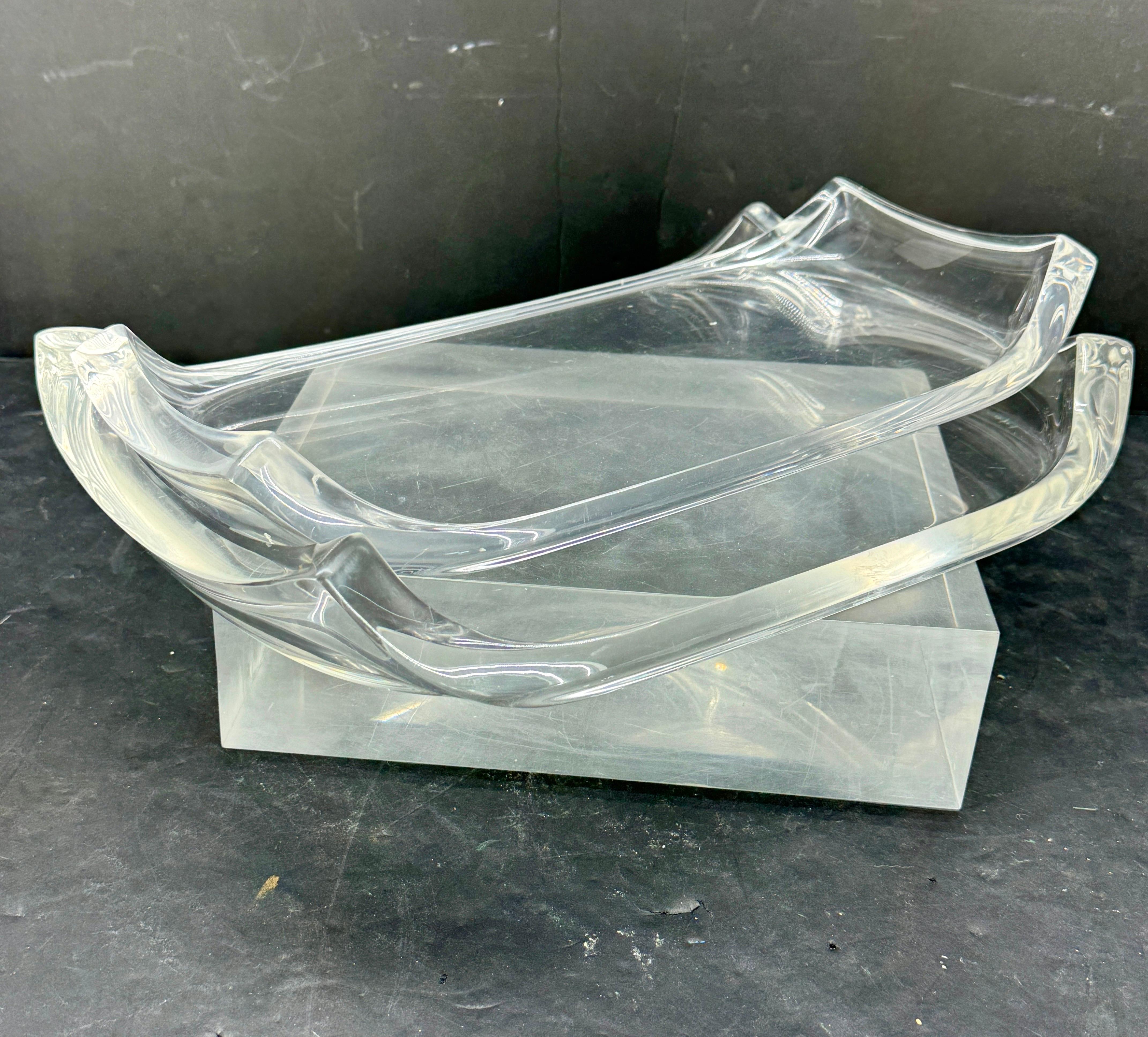 Mid-Century Modern Pair Lucite Serving Bar Tabletts Ritts Co. (Moderne der Mitte des Jahrhunderts) im Angebot